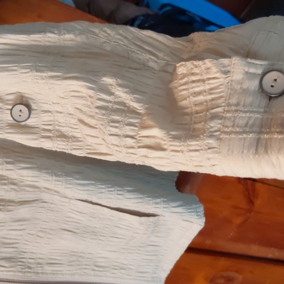 Plus size 1x CJ BANKS seersucker lightweight, zip front, hoodie jacket w/ - Picture 8 of 11